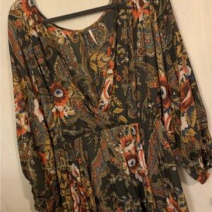 Free People Multicolor Paisley Mini Dress